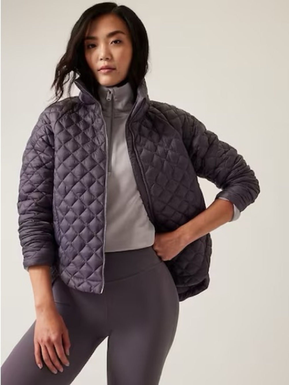 Athleta Whisper Featherless Puffer Jacket Womens size Medium